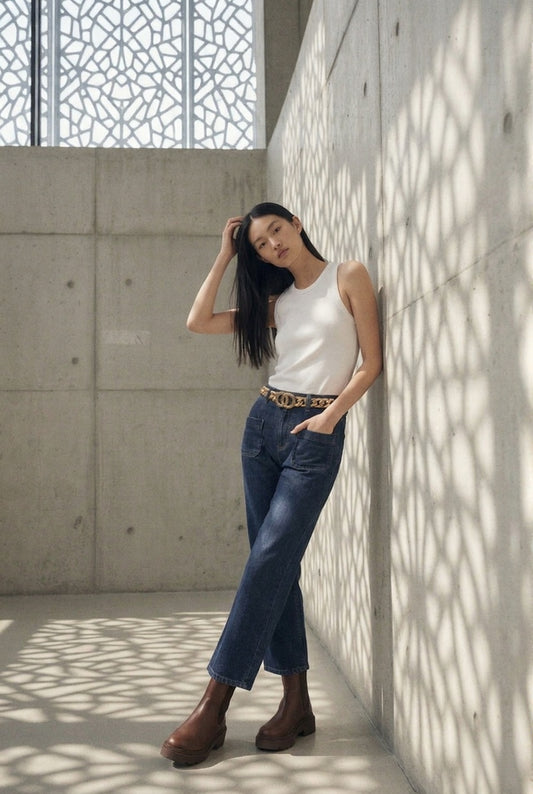 The Wide Leg Jean — Dark Indigo