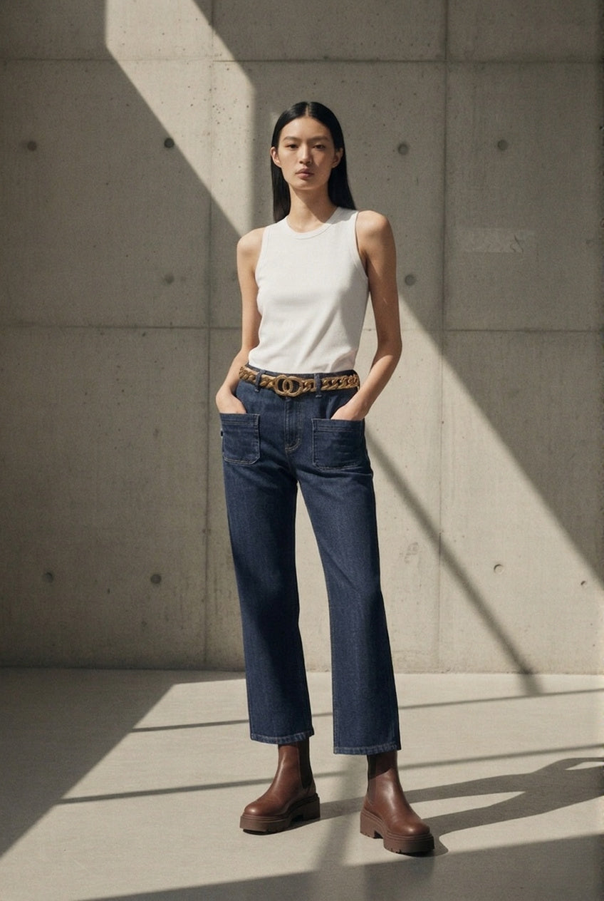 The Wide Leg Jean — Dark Indigo