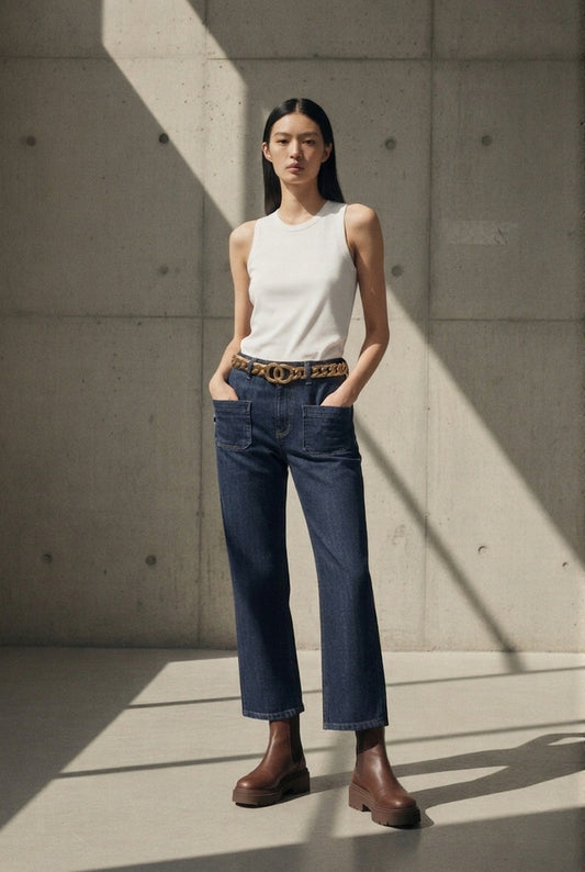 The Wide Leg Jean — Dark Indigo